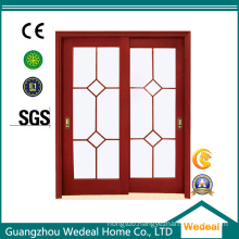 Wooden Composite Sliding French Glass Doors for Project